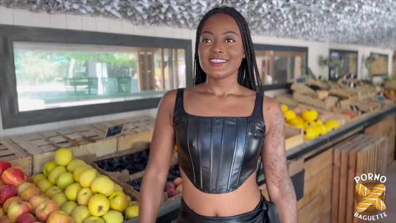 Porno Baguette: Horny, Beautiful Ebony, Gets Banged Really Hard