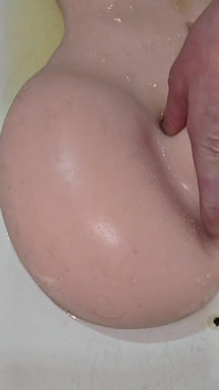Peeing on Her Big Tits and Pussy - Sexdoll, Pee Fetish