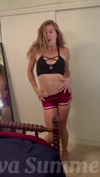 Richiesta personalizzata - stripdance pantaloncini rossi palestra e reggiseno fitness nero