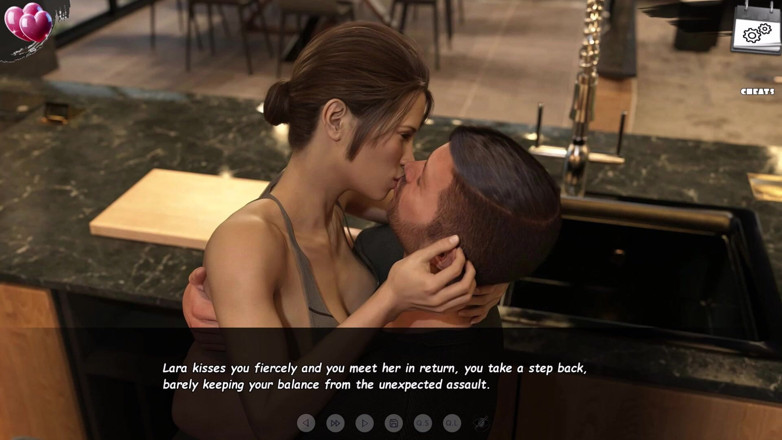 3D Cartoon Porn: Burning Boundaries 27 - Лара робить дрочку руками на кухні, поки ріелтор зайнятий