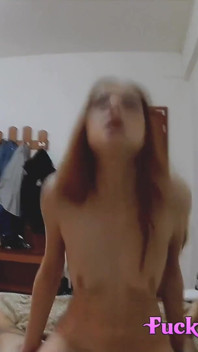 Redhead Amateur Slut Riding Mature Cock and Getting Slaped in the Face