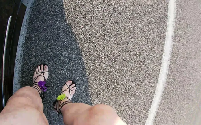 JonasBen: Sissy CD Street Whore Flashing on the Road Hoping to...