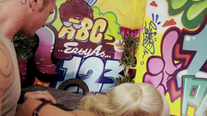 Tight little babes: Sexy blonde whore satisfies her anal craving