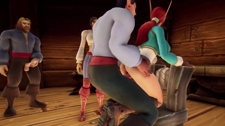 Wraith ward: Zrzavá elfka je ošukaná před piráty - warcraft porno parodie