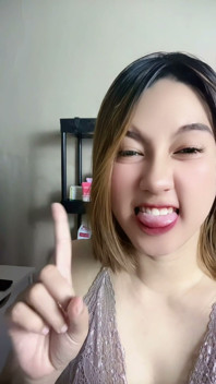 Blonde Asian Girl Masturbating with Milk