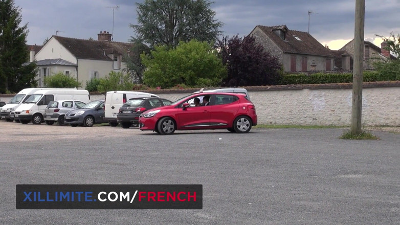 French girls at work: Threesome with the driving school inspector