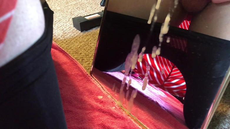 Plugged Data Pup: Sissy fucks herself hard in the mirror