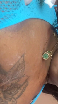 Oiled up Winking-spreading