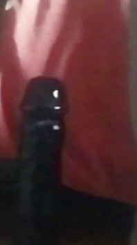 A young man has a hard time putting a big toy up his tight peke ass