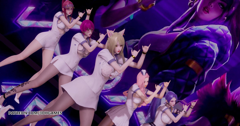 3D-Hentai Games: Somi - What you waiting for striptease Ahri Akali Kaisa Evelynn...