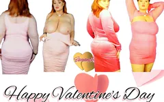 BBW Samantha 38G와 함께하는 V-day 핑크 드레스