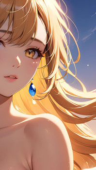Golden Breeze: a Beautiful Young Woman in a Dreamy Glow