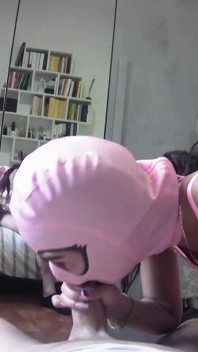 MILF POV Blowjob Video with Sexy Clothes, Fishnet Pantyhose and Ankle Boots with Cum in Mouth