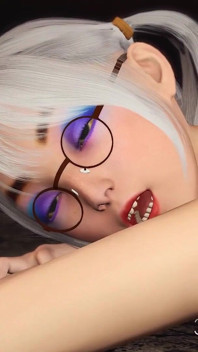 Heißeste futa mit einem riesigen schwanz spielt mit einem sexy geilen nerdgirl im Kerker