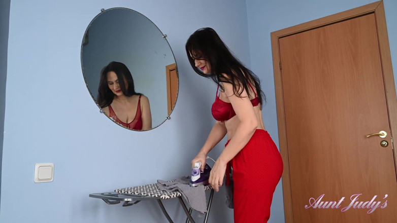 Aunt Judy's: Ironing Day with 49yo Mature Hairy MILF Lada