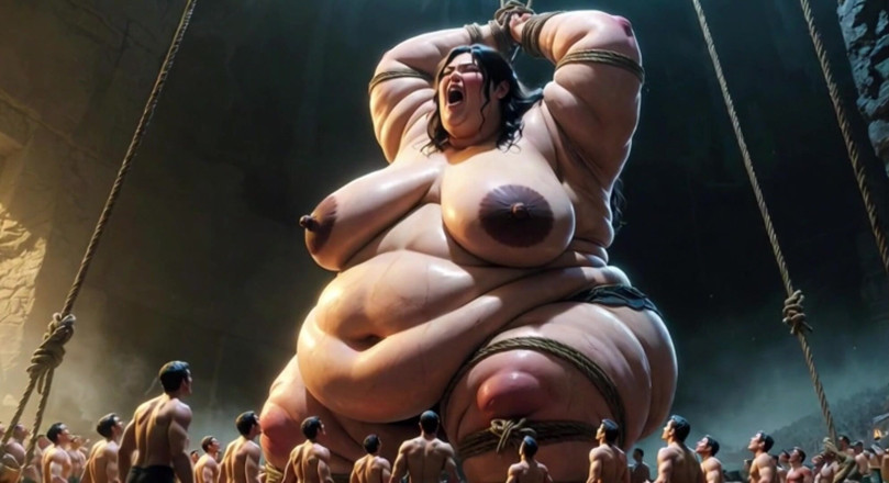 YOUR BEST FANTASY: Grossa donnona grossa legata sul letto - alla disperata ricerca di...