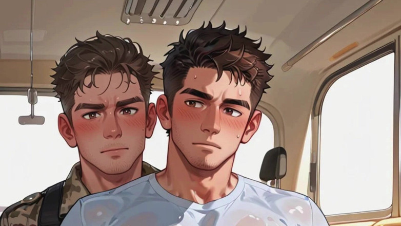 Real narrated fantasy Hentai: Friends Have a Gay Orgy in a Hotel in Latin...