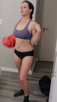 Getting Naked - Taking off My Gym Clothes