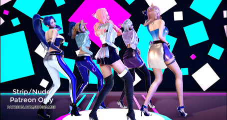 3D-Hentai Games: Exid - dd - sexy danza kpop kpop Kda Ahri Akali Kaisa...