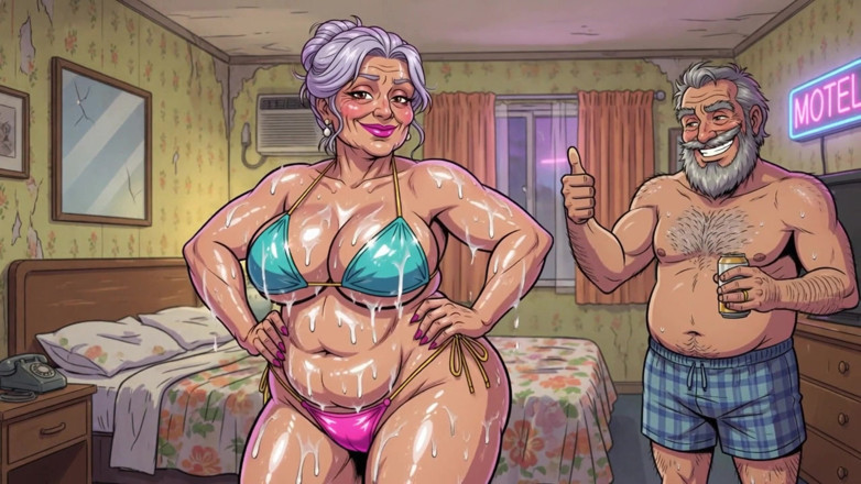 Huge Boobs: Cupluri bătrâne în animații de cameră la motel