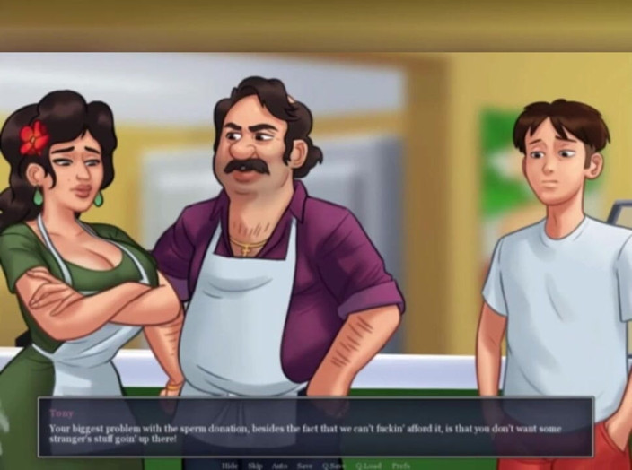 3DXXXTEEN2 Cartoon: Putting a pizza in maria's oven. 3D porn cartoon sex