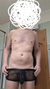 Pulling Down My See-through Boxerbriefs for a Better View