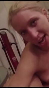 Blonde lesbians big dildo penetrated in pussy