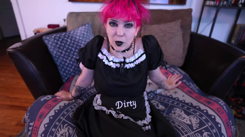 lilredvelvettt: Goth Maid Femdom Handjob