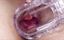 Helena Moeller: Colo do útero vê espéculo na buceta em close-up no buraco...
