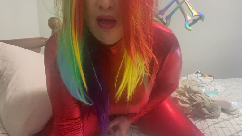 Natasha Sparklez: Depraved Sissy Gags on Cock, Cums on Cock, Eats Her...