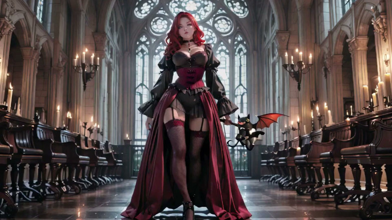 Seraphina Vale: Rothaarige gotische Muse: Begegnung auf dem dunklen Friedhof.