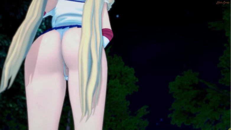 Hentai Smash: Sailor Moon si masturba nel parco di notte. Sailor Moon...