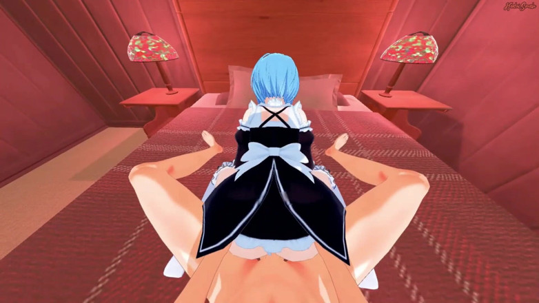 Hentai Smash: Трахаючи рем з вашого відео від першої особи - re: zero хентай.