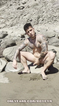 Gay Exhibitionist in a Nudist Beach