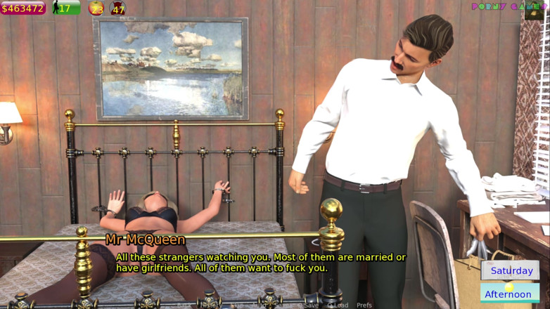 Porny Games: Алиса в стране чудес по Slow Games - старик наполняет сливками молодую даму 11