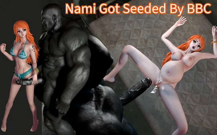 JubeiKibaFH: Sexy Nami Got Nailed and Bred by a Black Monster...