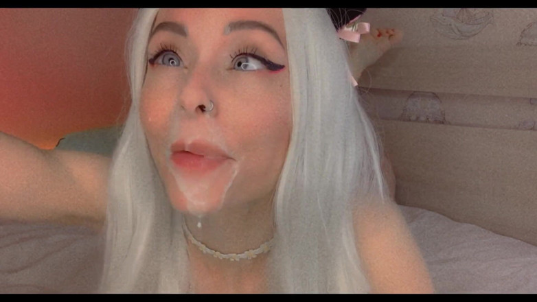 Dirty slut 666: Kitty suka banget telan sperma ayahnya sendiri