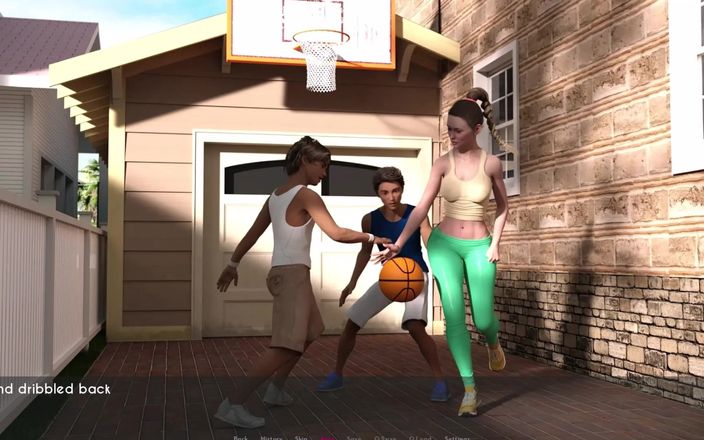 JAE Studio: AWAM #2 Sophia लड़कों के साथ बास्केटबॉल खेलती है।