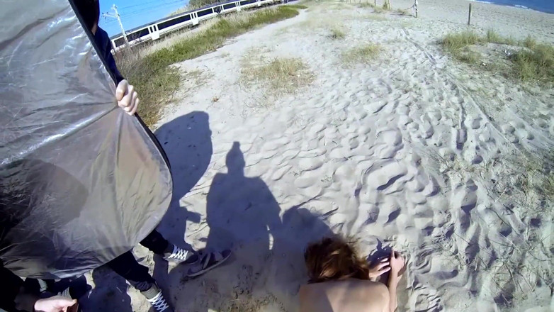 Content Candy: Brunette Latina Sucks Cock On A Beach And Gets Fingered