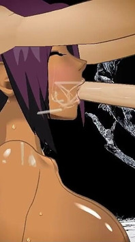 Yoruchi se tape une grosse bite en se faisant baiser lentement par la gorge