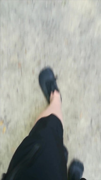 Outdoor Balancing in Pantyhose