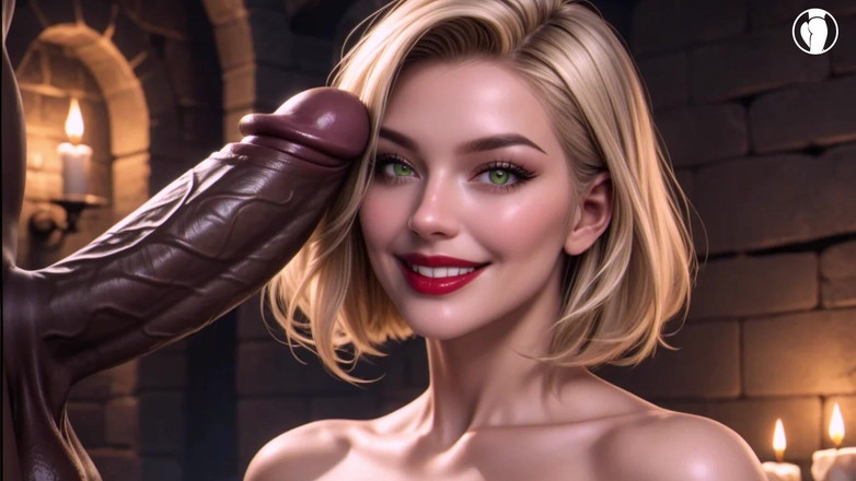 Croft AI Art: Blondă cu sâni mari futută de un penis fierbinte - Ai...