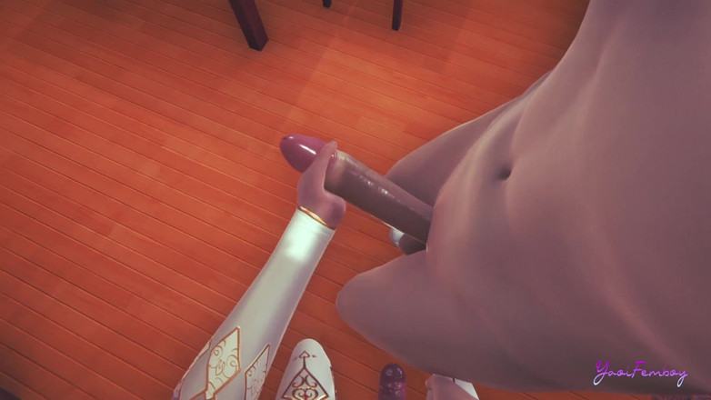 Yaoitube: Yaoi Femboy Erik - rádi používají ruce a strkají do něj...