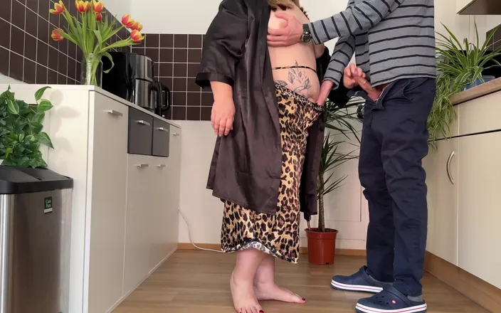 OurFetishLife: Quickly Fucked My Mother-in-law in the Kitchen and Came on...