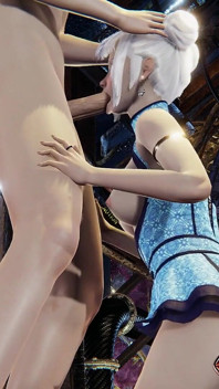 La blonde Mina lèche ma bite + éjaculation profonde, animation 3D