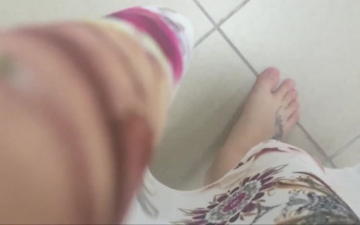 Nicoletta Embassi: Wonderful Sexy Feet in the Shoe Shop Trying on Sandals...