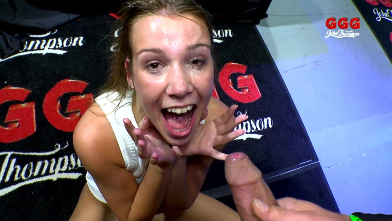 GGG John Thompson Studio: Pink-haired Solo Slut Fists Gape Pussy and Squirts in the...