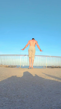 Edging in Public Toilet After Beach Workout - Full Clip