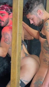Denis fucked raw by Douglas Smit in fetish outfits