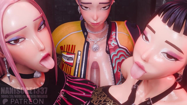 Nanisore1337: Rumi Mira Zoey Huntrix Bertiga - Titjob 3D